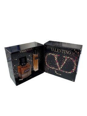 Valentino Born In Roma 2 Pc Gift Set Eau De Toilette 1.7 oz + 0.5 oz Uomo New